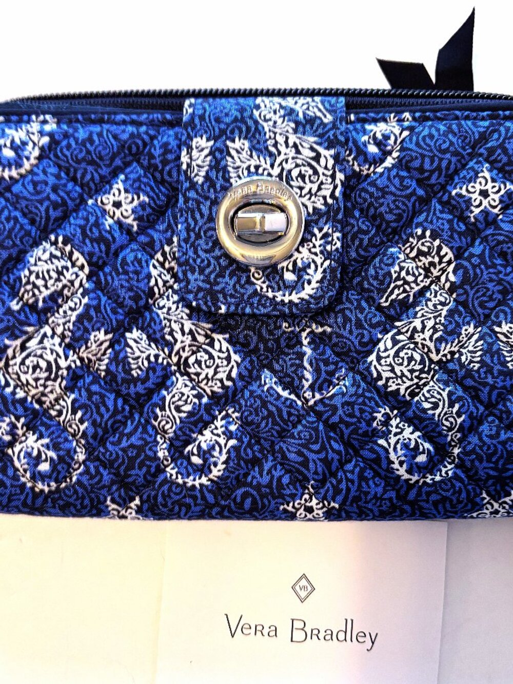 Vera Bradley RFID Seahorse of Course Turn-lock Wallet